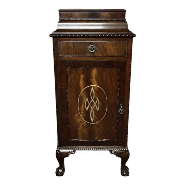 Edwardian Mahogany Wine Cabinet For Sale