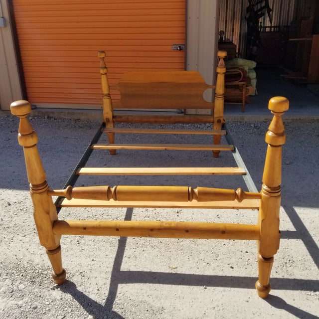 This bedframe would make itself right at home in any rustic abode! Beautifully turned pine, this piece is as sturdy as it...