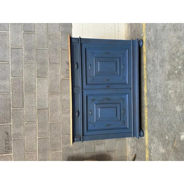 Blue Late 19th Century Solid Mahogany Cabinet For Sale - Image 8 of 16