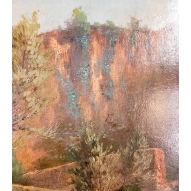 19th Century French Italian Campagna Landscape Painting Attributed to Paul Jean Flandrin For Sale - Image 10 of 15