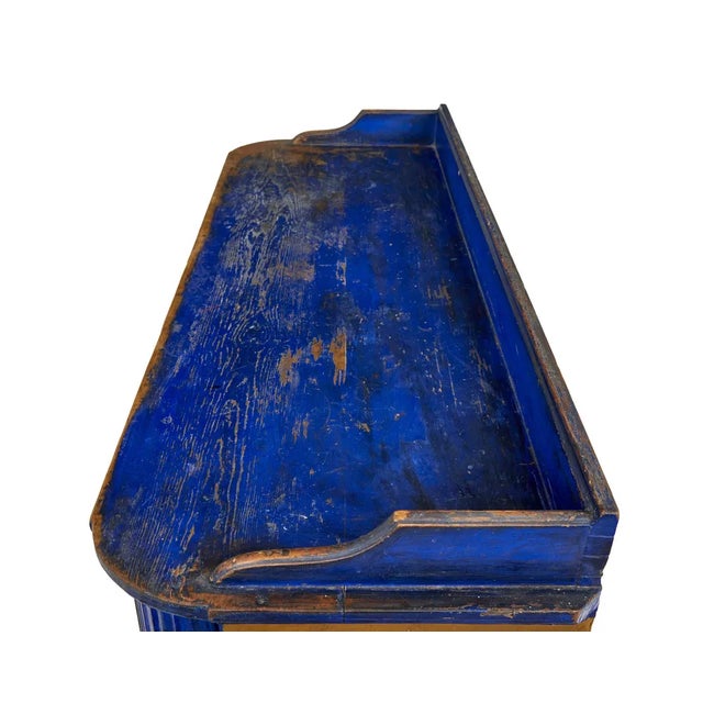 19th Century Swedish Pine Ragwork Painted Kitchen Cupboard, 1880s For Sale - Image 6 of 12