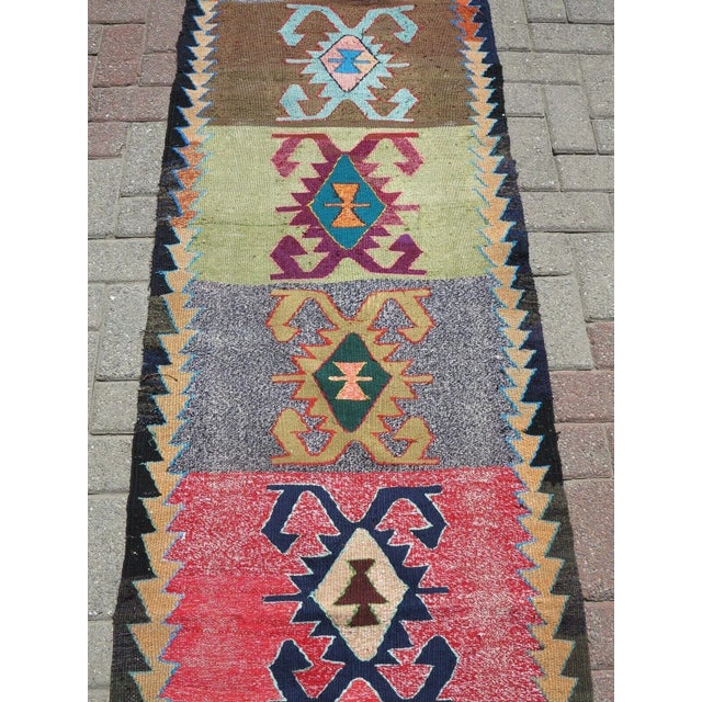 1960s Vintage Turkish Handknotted Runner Rug - 28"x134" For Sale - Image 4 of 12