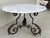 Rustic European French Art Nouveau Iron Coffee Table With Italian Carrara Marble Top, Late 19th C. For Sale - Image 3 of 18