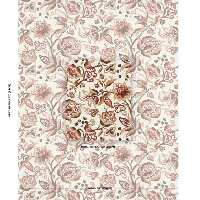 Inspired by Jacobean crewel, Alexandra is a loose scrolling floral design that is hand-printed on cotton-linen ground....