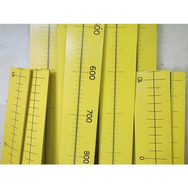 This set of eight MAXI rulers originate from a Belgian elementary school in the 1970s. Overall, the set of nine individual...