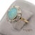 13k White and Yellow Gold Vintage Natural Diamond and Natural Opal Ring For Sale - Image 9 of 12
