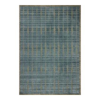 Chris Loves Julia x Loloi Calvin Ocean / Olive 5'-3" x 5'-3" Round Area Rug For Sale