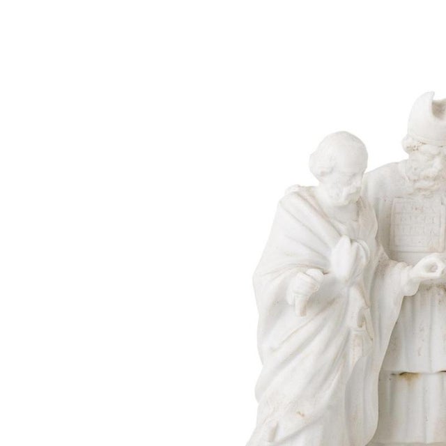 Porcelain - Sculptural group in biscuit porcelain - 19th century. European; 19th century, unglazed and polished biscuit...
