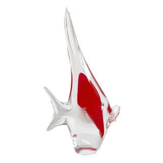 Mid-Century Murano Sommerso Glass Fish Sculpture from Formia, 1970s For Sale