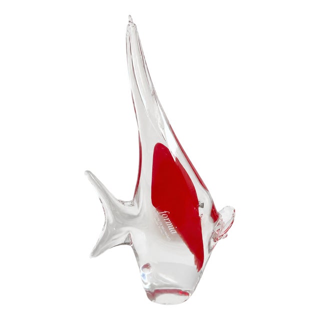 Mid-Century Murano Sommerso Glass Fish Sculpture from Formia, 1970s For Sale