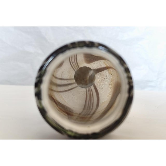 Purple Purple and White Murano Glass Wave Vase from Carlo Moretti, Italy, 1970s For Sale - Image 8 of 13