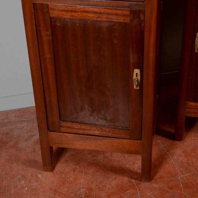 Art Nouveau Bedside Tables with Marble Tops, 1890s, Set of 2 For Sale - Image 15 of 18
