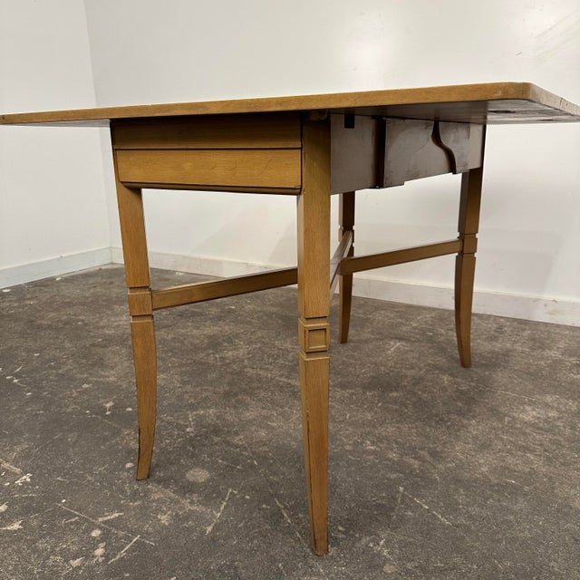 Mid-Century Modern Tommi Parzinger Extendable Drop-Leaf Dining Table For Sale - Image 3 of 12