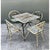 Vintage MCM Hoop Folding Wrought Iron Table and Chairs For Sale - Image 12 of 12