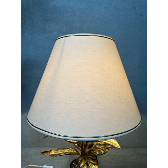 Vintage Hollywood Regency Palm Table Lamp, 1970s For Sale - Image 4 of 11