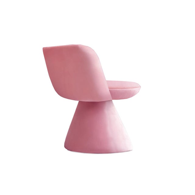 Coraje Dining Chair in Pink Velvet from Moanne For Sale - Image 4 of 5