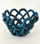 Hand Crafted Cerluean Blue Twisted Pottery Bowl For Sale - Image 4 of 16