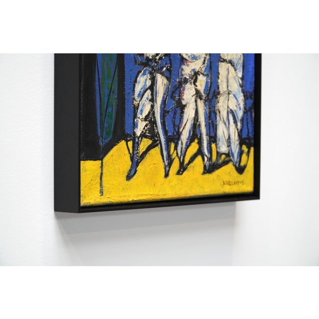 Mid-Century Modern Jozef Schellekens, Architectural Modernist Composition, 1958, Oil on Canvas For Sale - Image 3 of 7