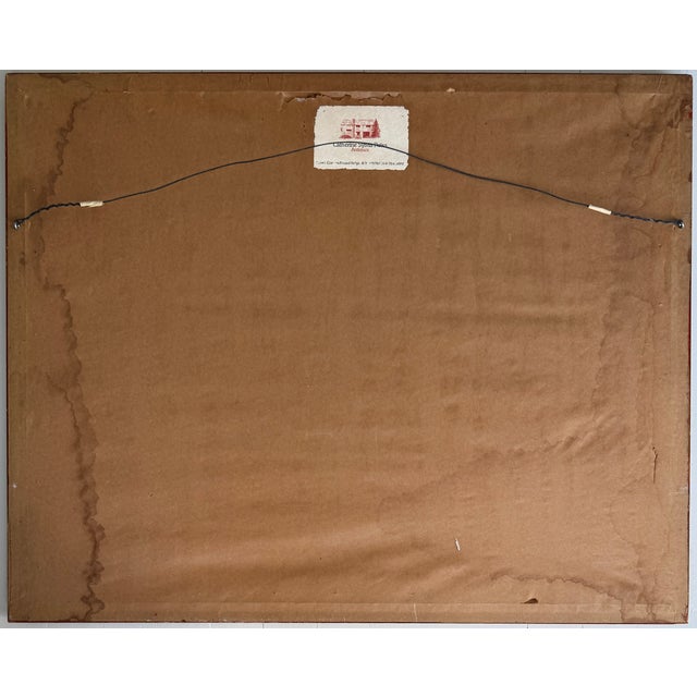 Antique Equestrian Chromolithograph, Edward Penfield Exercising Cart Circa 1900, Framed For Sale In New York - Image 6 of 6