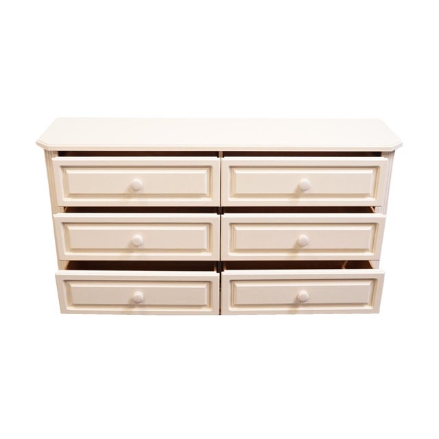 Altavista Lane Melrose Collection Contemporary Neoclassical Revival Off White 66" Double Dresser 497-01 For Sale In Kansas City - Image 6 of 14