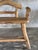 Beige Small Vintage Bench with Backrest and Armrest in Light Asian Teak, 1990s For Sale - Image 8 of 10