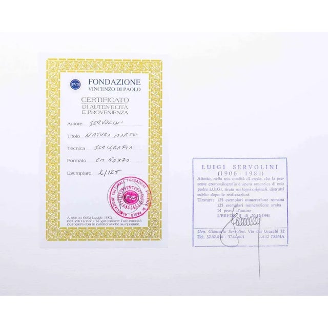 Still Life is an original contemporary artwork realized in the 1950s by the Italian artist Luigi Servolini (Livorno, 1906...