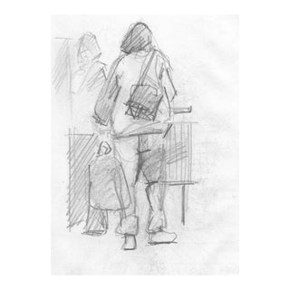 1970s John Reilly Supermarket Drawing For Sale