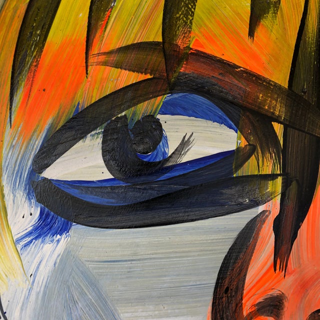 Vintage Peter Robert Keil Signed Expressionist Portrait Painting, 1977 For Sale In Jacksonville, FL - Image 6 of 13