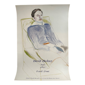 David Hockney, Dessins Et Gravures Exhibition Poster, Imp. Dermont-Paris, Printed in France