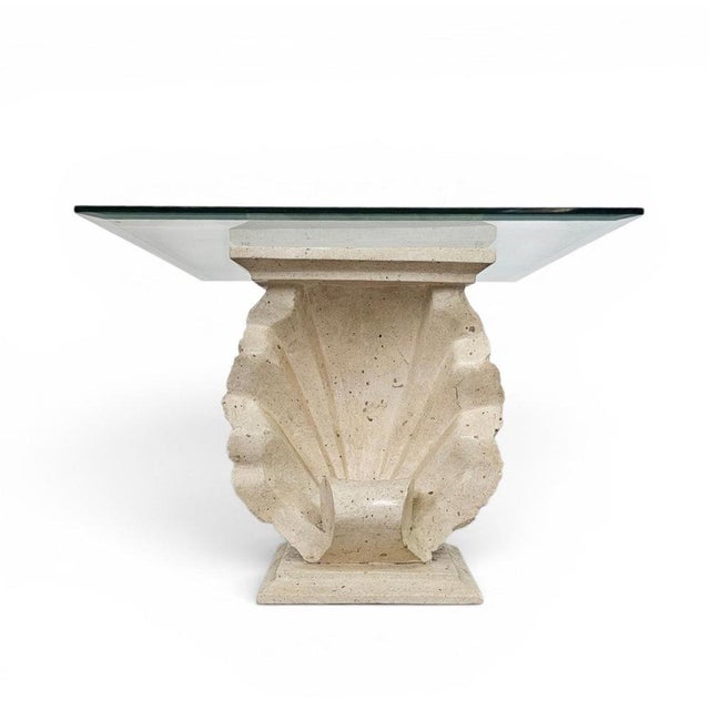 Shell-Shaped Console or Table Base with Glass Top by Magnussen Ponte For Sale - Image 9 of 16