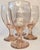 Glass Vintage Icy Pink Goblets- Set of Four For Sale - Image 7 of 9