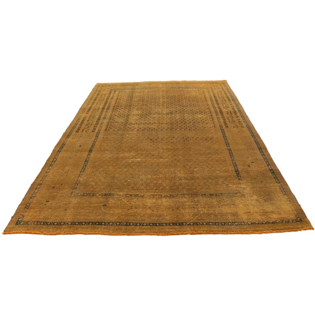 Textile Vintage Middle Eastern Hand-Knotted Rug For Sale - Image 7 of 7