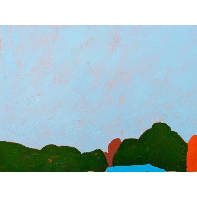 Jacob Spacek "American Rural, Mule" Contemporary Blue, Green & Red Country Landscape Painting, 2025 For Sale - Image 4 of 10