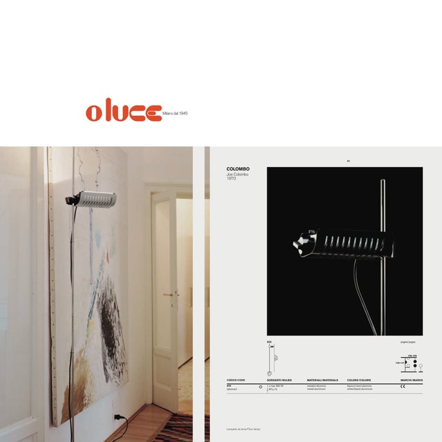 Model 626 Floor Lamp attributed to Joe Colombo for Oluce, Italy, 1970s For Sale - Image 17 of 18