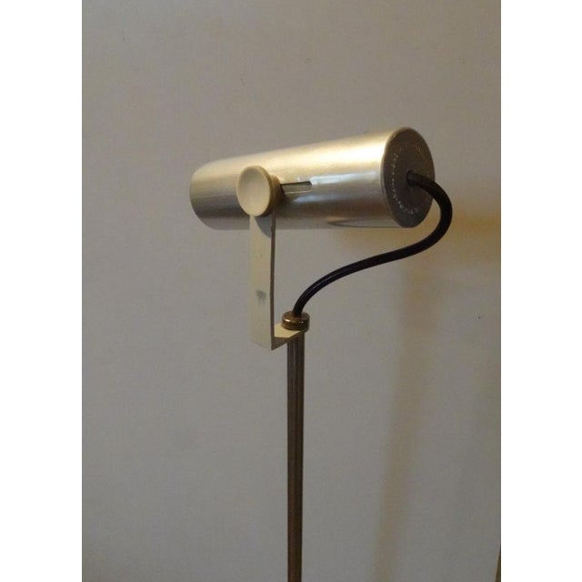 very rare 1960s low floor lamp designed by john and sylvia reid for rotaflex great britain signed minimalistic design...