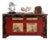 Unique Antique Chinese Sideboard With Distressed Character - Chinoiserie Design For Sale