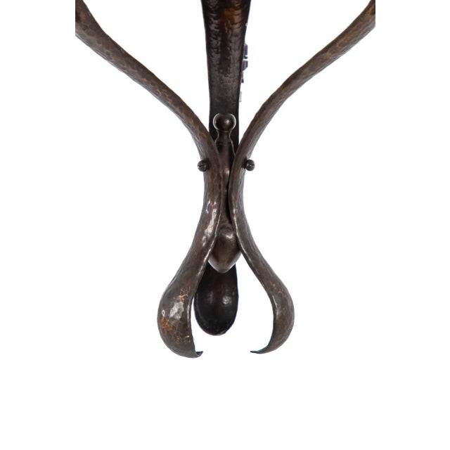 Metal Art Nouveau Chandelier For Sale - Image 7 of 8