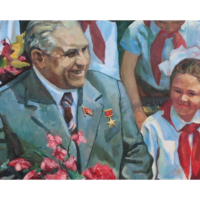 Soviet Children Oil Painting, Socialist Realism Art, Ukrainian Artist (1971) 120-157 For Sale - Image 6 of 6