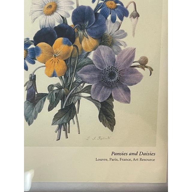 Vintage Botanical Print Bouquet Anemones P.FRedoute For Sale - Image 4 of 4