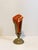 1940s Early Murano Glass Free Form Abstract Blown, Cut, Glass Sculpture in Bronze Vase, c.1930s-1940s For Sale - Image 5 of 8