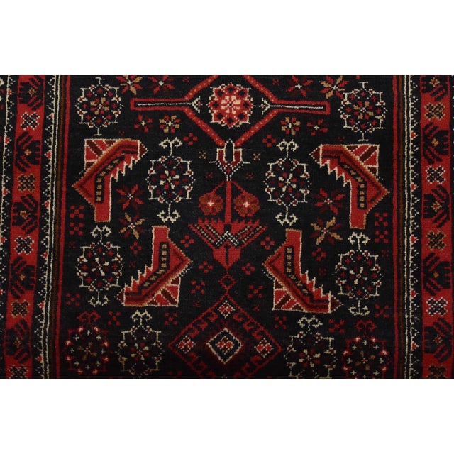 Textile Baloch Rug 2’10” X 5’7” Blue Wool Vintage Tribal Hand-Knotted Oriental Carpet For Sale - Image 7 of 12