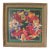 Vintage Cherub & Fruit Wreath Framed Needlepoint Wall Hanging For Sale