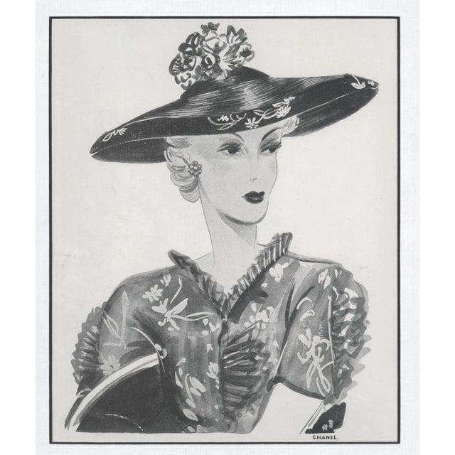 Chanel 1938 French Chanel Fashion Print For Sale - Image 4 of 4