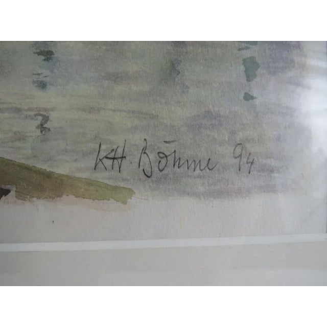 Karl-Heinz Böhme, Hamburg Hafen, 1994, Watercolor, Framed For Sale - Image 4 of 9