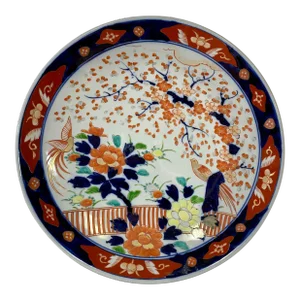 Large Antique Hand-Painted Imari Plate / Charger From Japan