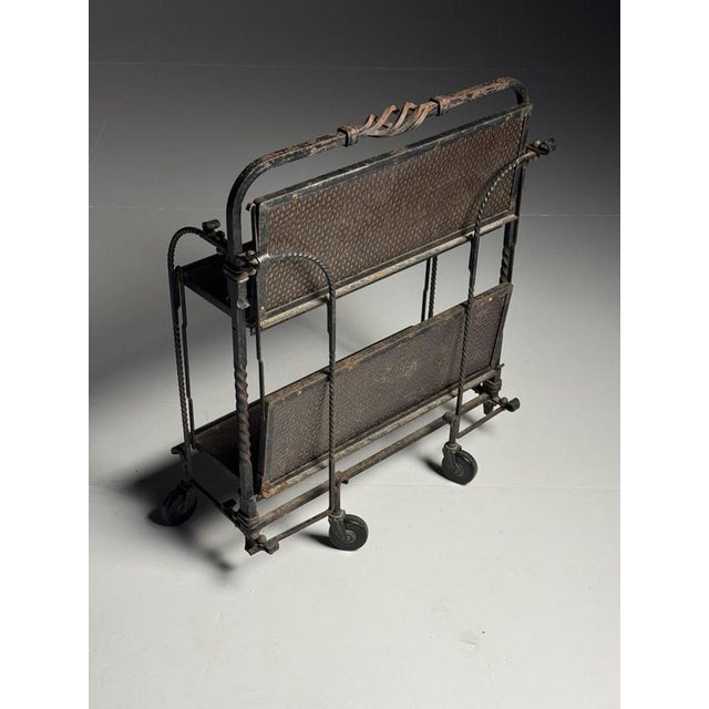 French Serving Trolley in Metal For Sale - Image 4 of 15