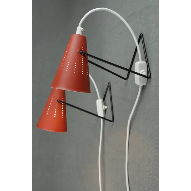 Metal Wall or Table Lamps by Svend Aage Holm-Sørensen for Asea, Sweden, 1950s, Set of 2 For Sale - Image 7 of 15