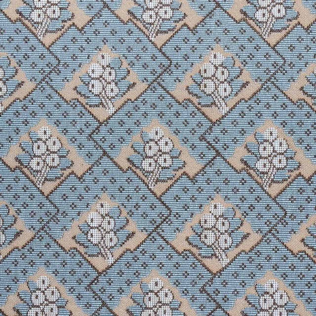 Contemporary Sample - Schumacher Blair Silk Epingle Fabric in Worcester Blue For Sale - Image 3 of 4