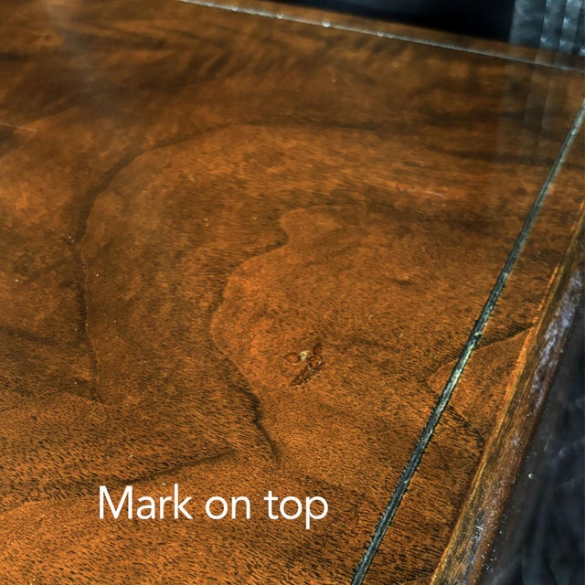 1970s Romweber Burled Wood Gold Accent Credenza With Filing Drawers For Sale - Image 18 of 18