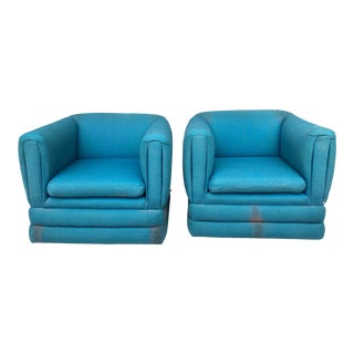 Pair Tubular Swivel Chairs For Sale